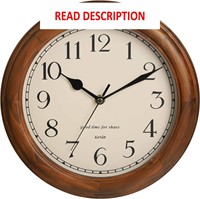 $28  Wooden Clock Retro  11in  Battery Powered