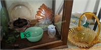 Jadeite Glass Bowl, Carnival Style Glass,
