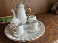 Miniature decor tea sets all our resin except the