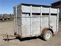 single axle livestock trailer