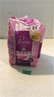 Poise pads, opened.