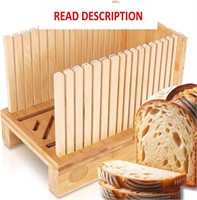 2024 Bamboo Bread Slicer - Adjustable & Compact