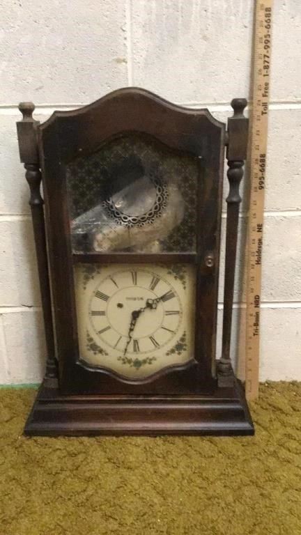 Vintage wooden clock.