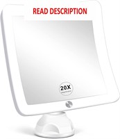 $19  20X LED Magnified Mirror  Portable  7 Square