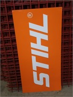 Stihl Metal Sign 18x36 (corners bent)