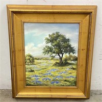 Annise Lindburg Gilt Framed Oil on Canvas