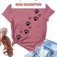 FLOYU Dog Paw Shirt  Dog Mom Graphic Tee