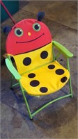 Folding ladybug kids lawn chair