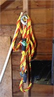Orange/yellow  tow rope w/hooks