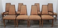 8 mid century dining chairs