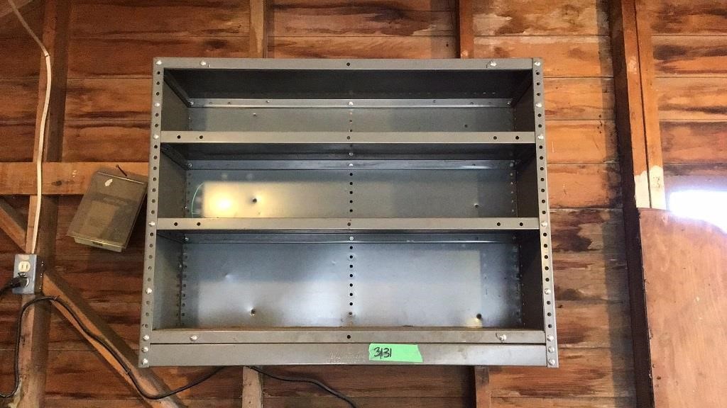 Metal shelf. 36X 12 X 28. You take down, bring