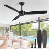 $185 ZMISHIBO 52 Inch Outdoor Ceiling Fan with