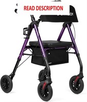 $142  8 Purple Rollator  4 Wheels  300 lbs