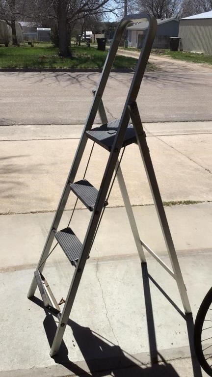 Small foldable ladder.