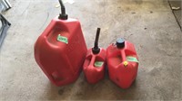 3 gas cans.