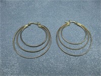 Gold Tone Fashion Earrings