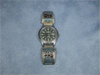 Timex Watch & Inlaid Watch Band Untested