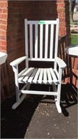 Wooden rocking chair 27.5x30x45.5. On front