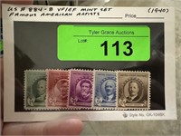 #884-8 MINT SET FAMOUS AMERICAN ARTISTS