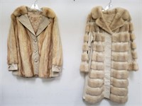 Designer-style mink jacket and coat from