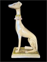 Large vintage Marwal ceramic whippet statue