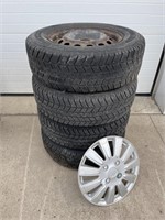 4 tires & rims off Honda civic- 195/70R14