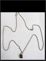 TOURMALIN AND SILVER NECKLACE