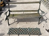 Cast end garden bench- needs repair
