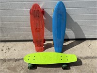 3 small children’s skateboards