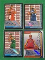 Lot autographed, basketball cards, 2005 bowman