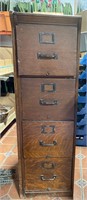 Vtg Wooden File Cabinet