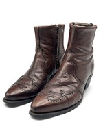 Men’s Abilene brown leather cowboy ankle boot