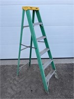 Green step ladder