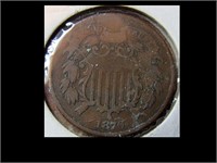 1870 TWO CENT COIN