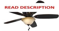 $170  Harbor Breeze 52-in Bronze LED Fan