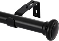 Black Curtain Rods - 1 Inch Window Curtain Rods
