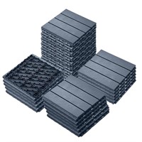 $100 40 Sq. Ft Plastic Interlocking Deck Tiles,