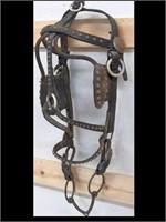 FANCY HEAVILY SPOTTED WORK BRIDLE W/ CELLULOID