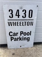 Metal sign: carpool parking