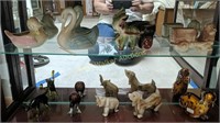 Ceramic Planters, Art Glass Animals, Carved