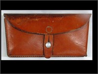 LEATHER MILITARY BELT PACK MARKED K. WEIS 65