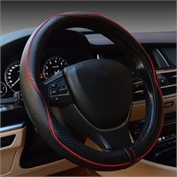 $16  Microfiber Car Steering Wheel Cover  Black&Re