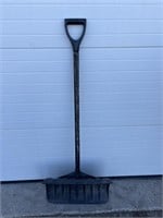 Black snow shovel