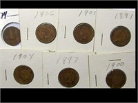 LOT OF 7 INDIAN HEAD PENNIES