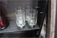 4 GLASS TUMBLERS
