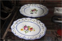 FLORAL DECORATED PLATTERS