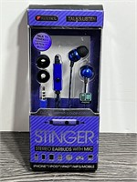 Stinger Stereo Earbuds W/Mic