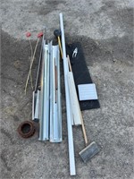 Lot: venting pipe, laneway markers, misc