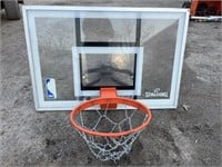 Spalding basketball backboard and net