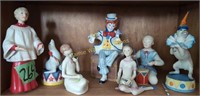 7 Cybis Figurines. Circus Seal, Girls Sitting,